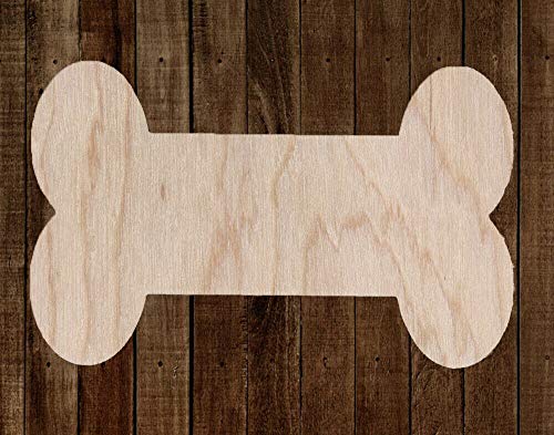 14" Dog Bone Unfinished Wood Cutout Cut Out Shapes Painting Crafts Sign - WoodArtSupply