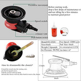 Professional Air Random Orbital Sander, Heavy Duty Dual Action Pneumatic Palm Sander (6 inch, Red) HUAXIU