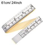 uxcell Self-Adhesive Measuring Tape with Fractions 24 Inches 60cm Workbench Ruler, Peel and Stick Measure Tape for Woodworking, Saw, Drafting Table uxcell