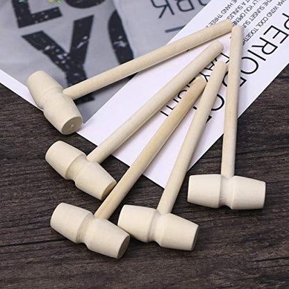 Wooden Hammers Nature Wood Mallets Seafood Lobster Crab Chocolate Beating Mallets 12pcs - WoodArtSupply