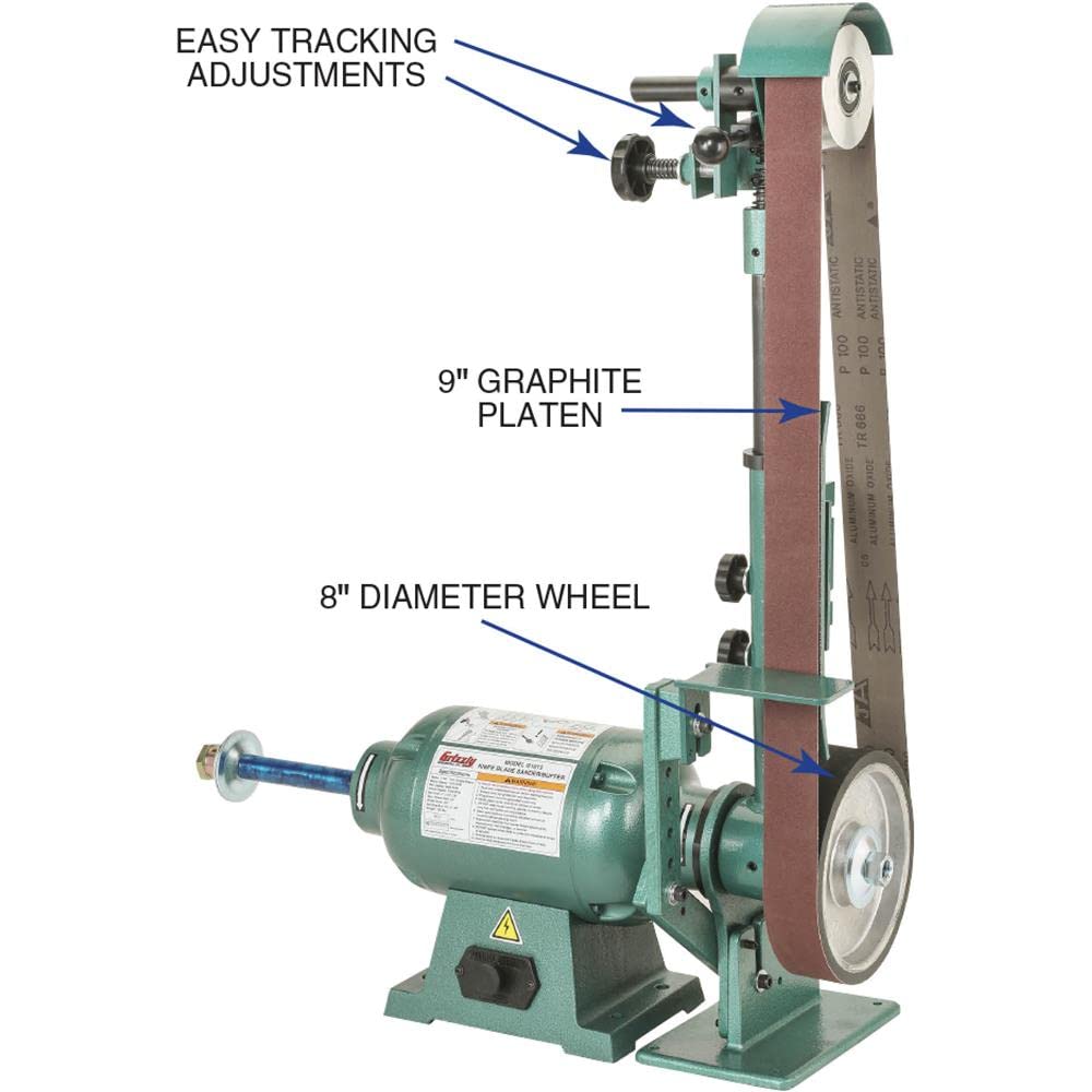 Grizzly Industrial G1015 - Knife Grinder, Sander, and Buffer - WoodArtSupply