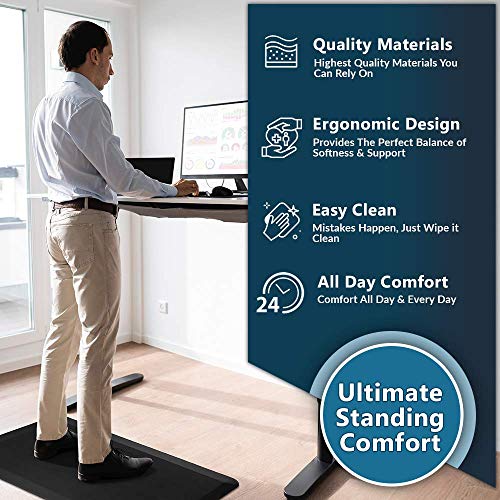 ComfiLife Anti Fatigue Floor Mat – 3/4 Inch Thick Perfect Kitchen Mat, Standing Desk Mat – Comfort at Home, Office, Garage – Durable – Stain ComfiLife