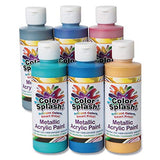 8-oz. Color Splash! Metallic Acrylic Paint Assortment (Set of 6) S&S Worldwide