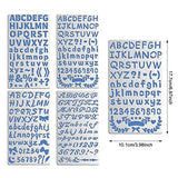 BENECREAT 4PCS 4x7 Inch Metal Engraving Stencils Letter Number Metal Stencils for Wood Carving, Drawings and Woodburning, Engraving and Scrapbooking BENECREAT