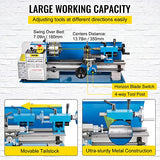 BestEquip Metal Lathe 7x14inch Precision Bench Top Mini Metal Lathe 550W Precision Metal Lathe Variable Speed 50-2500 RPM Nylon Gear with A Movable BestEquip