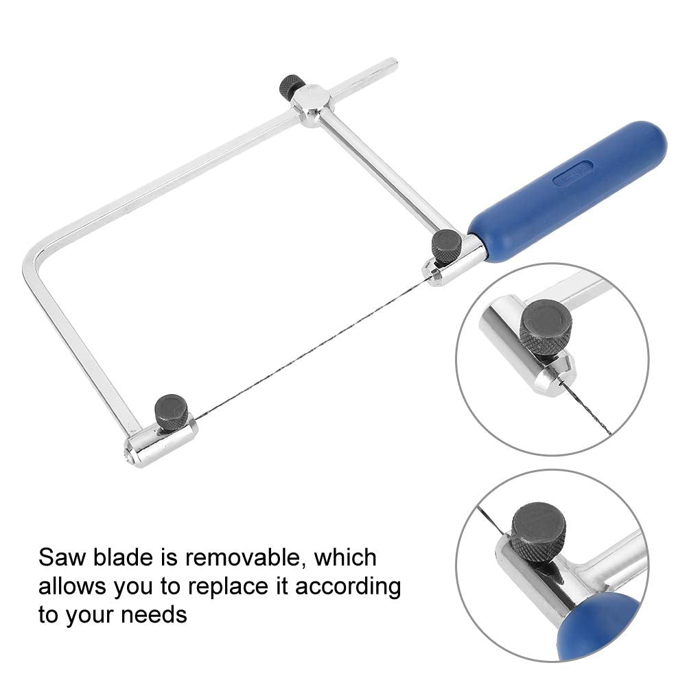 Coping Saw, Adjustable Scroll Saw, High Carbon Steel Handsaws Jewelers Saw, Saw Frame with Blades for Woodworking Jewelry Plastic Metal Wood Cutting - WoodArtSupply