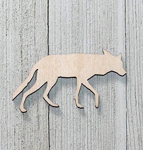 12" Wolf Unfinished Wood Cutout Crafts Door Hanger Paintable Wreath Cabin Sign AG-Dwood