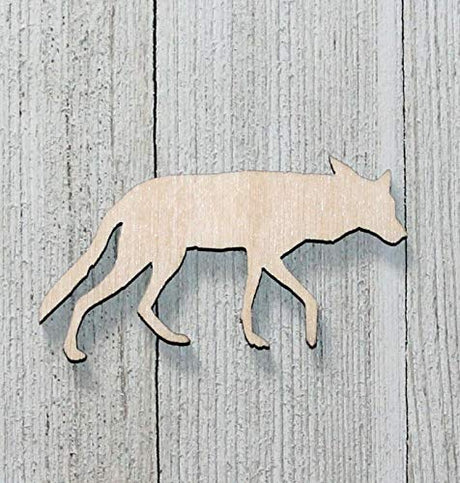 12" Wolf Unfinished Wood Cutout Crafts Door Hanger Paintable Wreath Cabin Sign AG-Dwood