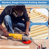 Coopay Knitting Kit 71 PCS Knitting Needles Set, Knitting Kit for Beginners Adults 2mm-10mm Straight Single Pointed Bamboo Knitting Needles with Coopay