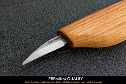 BeaverCraft Wood Carving Knife C15 1.5" Wood Whittling Knife for Details Wood Carving Knives - Chip Carving Knife Woodworking Wood Carving Tools for