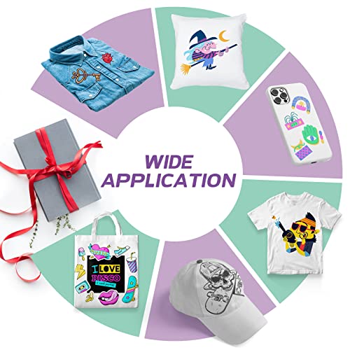 GO2CRAFT DTF Transfer Flim Powder Kit, 20Pcs DTF Film for DTF Sublimation Printer,17.6oz/500g White Digital Hot Melt Adhesive DTF Powder,Washable & GO2CRAFT