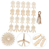 KALLORY 40pcs Wooden Dreamcatcher Xmas Embellishments Ornaments Unfinished Christmas DIY Dreamcatcher Hanging Ornaments Wood Crafts for Kids DIY KALLORY