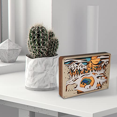 3D Rustic Forest Park Animal Wall Sculpture by CmayAlgc - Unique Wooden Art Decor for Home and Office CmayAlgc