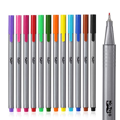 Mr. Pen- Fineliner Pens, 12 Pack, Pens Fine Point, Colored Pens, Bible Journaling Pens, Journals Supplies, School Supplies, Pen Set, Art Pens,