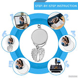 Print Sublimation Blanks Bulk Keychain Making Kit - 12Pcs Car Wing Keychain Charms Angel Wing Ornaments Sublimation Keychain Blanks - Printing Silver NADOBA