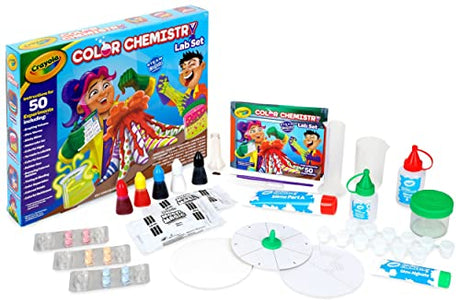 Crayola Color Chemistry Set (50 Experiments), Science Kit For Kids, STEM Toy for Kids, Holiday Gift for Teens, Ages 7, 8, 9, 10 Crayola