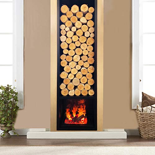 6 Pack Large Birch Logs for Fireplace Unfinished Wood Crafts DIY Home Decorative Burning(Logs:2.4"-3.1" Dia. x 16" Long) Kingcraft