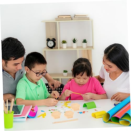 TEHAUX 4pcs Hexagonal Pine Chips Unfinished Coasters Nativity Craft Blank Coasters for Crafts Unfinished Hexagon Wood Shapes Board 1/8 Inch Thick TEHAUX