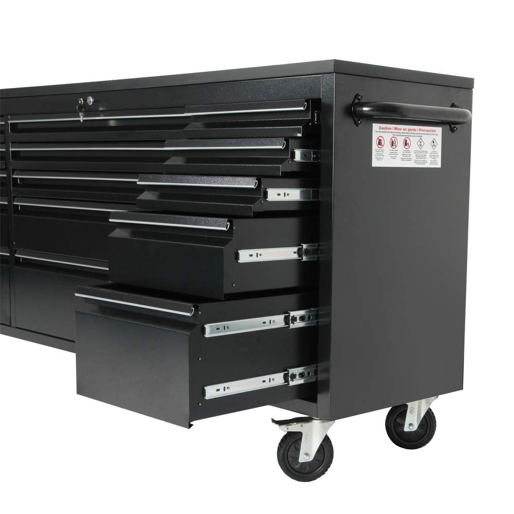 CT 72-inch Rolling Tool Chest with 15 Drawers, Mobile Workbench, Assembled Large Tool Box Storage Cabinet with Wheels for Garage Workshop in Matte CT Copper Tailor