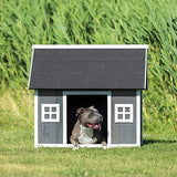 TRIXIE Natura Barn Style Dog House, Elevated Pet Shelter, Weatherproof Dog House, Medium TRIXIE
