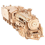 RoWood Model Cars to Build for Adults, 3D Wooden Puzzle for Teens, Scale Mechanical Model Train Building Kits - Prime Steam Express RoWood