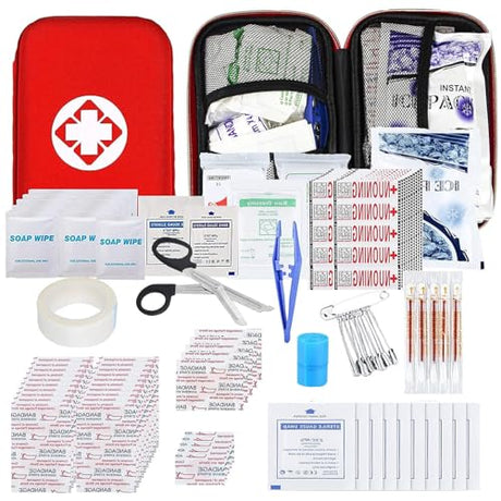 275Pcs Travel First Aid Kits for Car Emergency Preparedness Items Urgent Accident Essentials Kit Survival Gear Equipment Sports First Aid Kit for YIDERBO