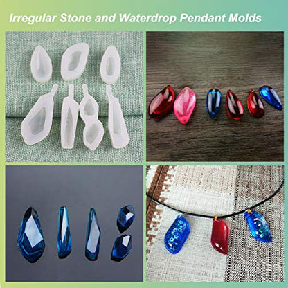 LET'S RESIN 30pcs Resin Jewelry Molds, Jewelry Molds for UV Resin, Resin Silicone Molds kit with Bracelet Molds,Pendant Molds,Ring Molds for Epoxy - WoodArtSupply