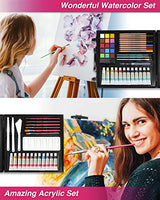 COLOUR BLOCK 151pc Mixed Media Art Set in Aluminum Case with Paints, Brushes, Sketchbooks - Ideal for Gifting - Portable & Diverse Painting Supplies COLOUR BLOCK
