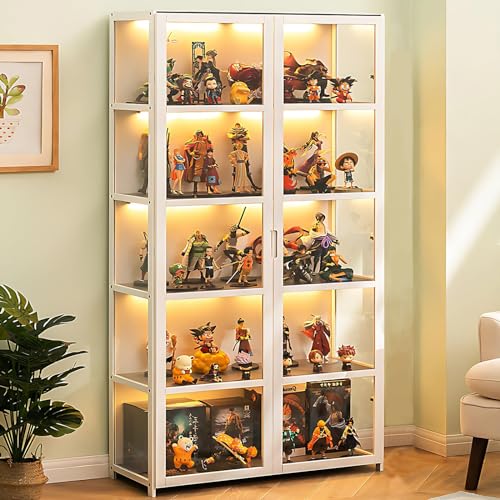 BYSIECD Curio Display Cabinet, Display Cabinet with 6-Tier Storage Shelves, Collectibles Toy Organizers Rack, Storage Cabinets and Bookcase for BYSIECD
