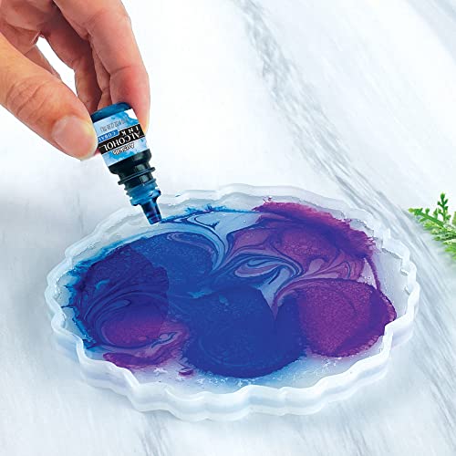 ArtSkills Epoxy Resin Kit for Beginners, Clear Craft Resin Art Kit with Silicone Coaster Mold, Alcohol Inks, Mica Powder & Accessories, 27 pc - WoodArtSupply