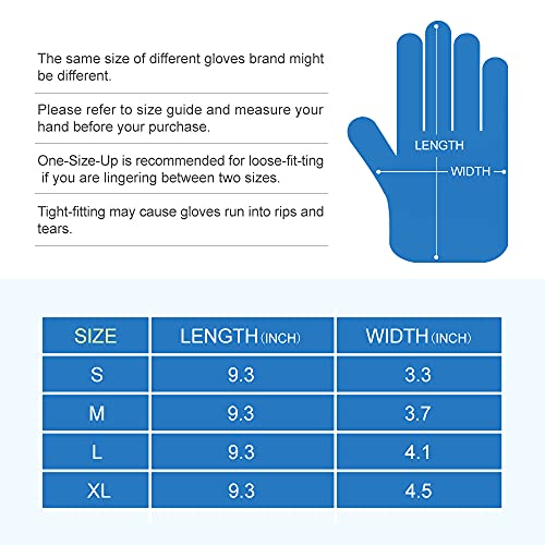 YOTU Black Disposable Nitrile Latex & Powder Free 6-Mil Gloves 100 Count, Textured, Mechanic Wearing, Cleaning, Food Black Medium YOTU