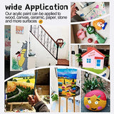 Colorful Acrylic Painting Kit - Paint Supplies Set with 24 Colors, 30 Brushes, 5 Canvases, 1 Pad, 2 Palette, 2 Sponge & 1 Wood Easel - Art Acrylic Colorful