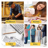 2 Pack Measure Tape with Adhesive Backing,39'' Left to Right Metal Self-Adhesive Measuring Tape Sticky Measure Tape Double Scale Sticky Tape Measure Mozeat Lens