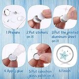300 Pieces Sublimation Blank Stud Earring Kit, 50 Stainless Steel Bezel Blank Stud 50 Clear Glass Cabochon 50 Clear Earring Back 50 Stainless Steel Leelosp