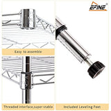 EFINE Chrome 5-Shelf Shelving Unit with Shelf Liners Set of 5, Adjustable, Steel Wire Shelves, 150lbs Loading Capacity Per Shelf, Shelving Units and Catalina Creations