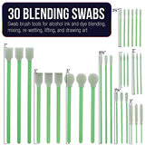 U.S. Art Supply 30 Alcohol Ink Blending Swabs - Foam Tip Brushes, Assorted Shapes and Sizes - Mixing, Blending, Re-Wet, Lift Ink, Dye, Paint, Drawing U.S. Art Supply