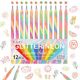 LIULIUCAI 12 Pack Mixing of 3 Colors Rainbow Gel Pens Color Changing Ballpoint Pen Glitter Pen Set for Adults Coloring Books Drawing Doodling LIULIUCAI
