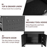SUN & SUMMER 8-Drawer Rolling Tool Chest with Wheels Tool Storage Organizer Cabinets with Lockable Drawers Tool Box with Adjustable Shelf Tool Chest SUN & SUMMER