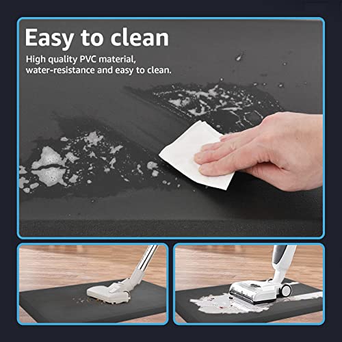 Art3d Anti Fatigue Mat - 1/2 Inch Cushioned Kitchen Mat - Non Slip Foam Comfort Cushion for Standing Desk, Office or Garage Floor (17.3"x28", Black)