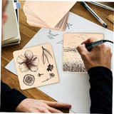 Gogogmee 50pcs Pieces Graffiti Wood Chips DIY Crafts Wood Top-Class Wood Material Wood Slices for Crafts Wood Discs Unfinished Wood Squares Blank Gogogmee