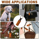 25pcs Leather Wood Keychain Blank, Wooden Keychain Blanks with Leather NQEUEPN
