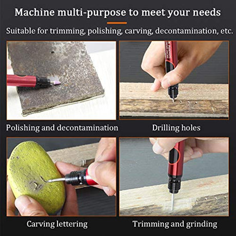 CALIDAKA Micro Air Pencil Type Die Grinder, Air-Powered Micro Die Grinder,65000 RPM Pneumatic Pencil Grinder Tool,High Speed Micro Pneumatic Air CALIDAKA