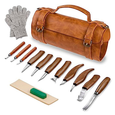 Tekchic Wood Carving Kit Deluxe-Whittling Knife, Wood Carving Knife Set, Wood Whittling Kit for Beginners, Carving Knife Woodworking Wood Carving