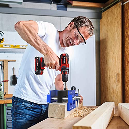 TRAVEANT Self Centering Dowel Jig kit, Drill Guide Bushings Set, Wood Working Tools Drill and Accessories, Adjustable Width Drilling Guide Power Tool Traveant