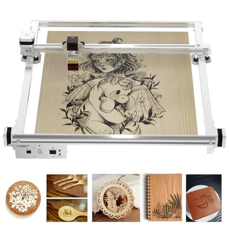Aufero Laser 2 Laser Engraver, 5W Diode Short Focus Laser Engraver, Laser Engraving Machine for Wood/Leather, 15.7x15.7 inch Engraving Area, Aufero