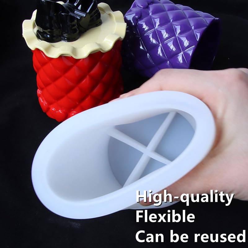 DIYcraft Resin Molds Silicone Mold, Lotus Leaf Storage Box Epoxy Mold Bow Knot Storage Box Decoration Craft Making (Mirror Style Small) DIYcraft