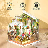 Rolife Dollhouse DIY Miniature Set Garden House LED Model Building Kit Hobby CraftHome Decor-Christmas Birthday Gifts for Boys Girls Women Friends Rolife