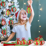 30Pcs Christmas Ball DIY Craft Kit Christmas Ball Paper Strip Crafts Xmas DIY Ornament Crafts Christmas Tree Paper Crafts Decorations Xmas Crafts for CHUNNIN
