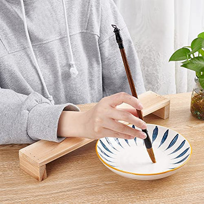 CHGCRAFT Wood Artist Leaning Bridge Hand and Wrist Leaning Bridge Hand Drawing Stand Wrist Rest Wood Bridge Tool for DIY Ceramic Clay Tools Antique - WoodArtSupply