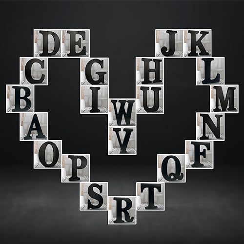 AOCEAN 10 inch Black Wood Letters Unfinished Wood Letters for Halloween Decorative Standing Letters Slices Sign Board Decoration for Craft Home Party AOCEAN